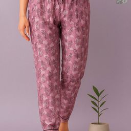 ETC Women Pack Of 2 Printed Mid-Rise Lounge Pants-picture-0