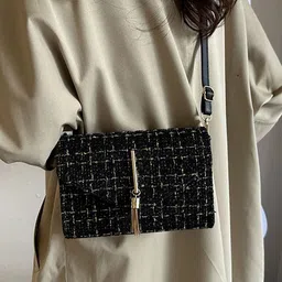 LULU & SKY PU Structured Handheld Bag with Quilted image 2