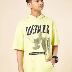 Coolsters by Pantaloons Boys Typography Printed Hood Cotton Oversized T-shirt-image-54