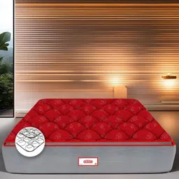 COIRFIT Red & Grey Quilted Cotton Orthopedic Queen Size Mattress-image-68