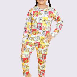 YK X Minute Mirth Girls Printed Night suit-picture-33