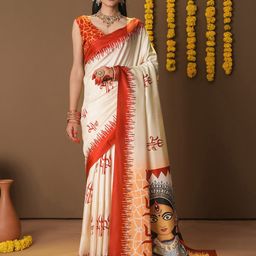 RACHNA Ethnic Motifs Tussar Saree-image-100