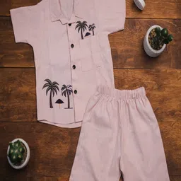 BLOOD PANTHER Boys Printed Shirt with Shorts-49