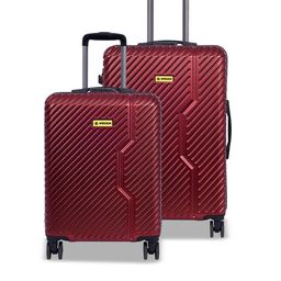 WROGN Set Of 2 Striped Hard-Sided Trolley Bags-54