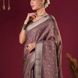 Anouk Floral Silk Blend Sungudi Saree-picture-37