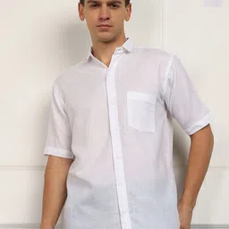 BROWN BROTHERS Men Pack of 2 Solid Spread Collar Casual Shirts-picture-49