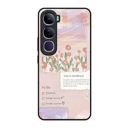 QRIOH Floral Printed Vivo Y300 5G Back Case Mobile Accessories-image-54