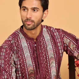 Jompers Embroidered Thread Work Kurta with Pyjamas image 5