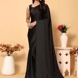 DIVASTRI Beads and Stones Pure Silk Saree-image-6