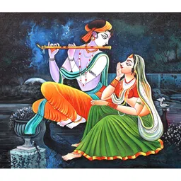 Inephos Blue & Green Religious Canvas Wall Art-56