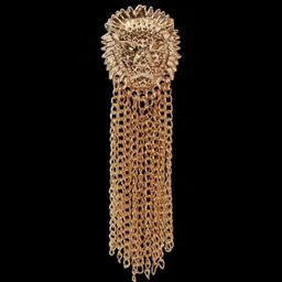 Curren Men Rose Gold Plated Lion Tasselled Lapel Pin Brooch-picture-16