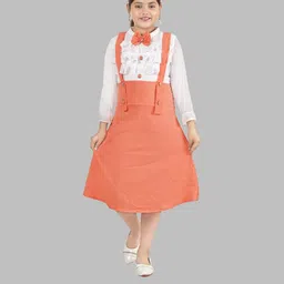 Nickys Disegno Girls Peach Dresses-picture-31