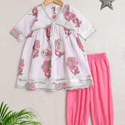 The Magic Wand Girls Embroidered Regular Gotta Patti Pure Cotton Kurta with Salwar-picture-49