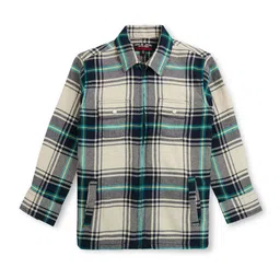 Gini and Jony Boys Standard Tartan Checks Opaque Checked Casual Shirt-5