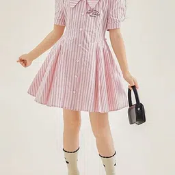 LULU & SKY Striped Shirt Dress-picture-10