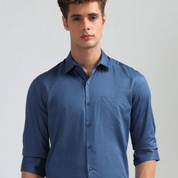 Arrow Men Liberty Classic Fit Geometric Printed Spread Collar Pure Cotton Formal Shirt-picture-35