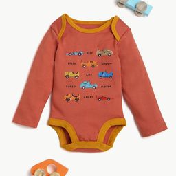 BONTOTS Infant Boys Printed Organic Cotton Bodysuit-image-93