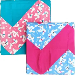 junior drive Make Your Baby Comfortable Pack of 2 Cotton Baby Blankets-94