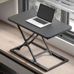 TARKAN Height Adjustable Sit to Stand Desktop Workstation Table for Laptop & Monitor, Standing Desk Riser, Laptop Stand image 2