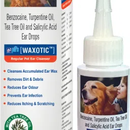 Waxotic Pet Ear Cleanser with Tea Tree Oil | Cleanses Accumulated Ear Wax | 60 ml Pet Ear Cleanser-image-89