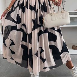 JC Mode Printed Flared Maxi Skirt-picture-42
