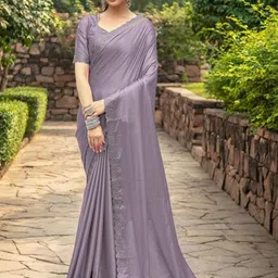 Rhey Beads and Stones Poly Georgette Saree-picture-6