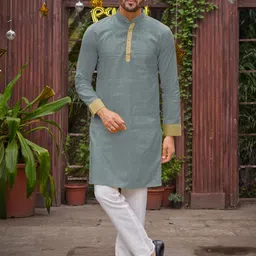 Archittam Men Grey Kurta Sets-picture-7