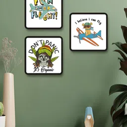Aura White & Green 3 Pieces Motivational Quotes Wooden Wall Arts-image-75