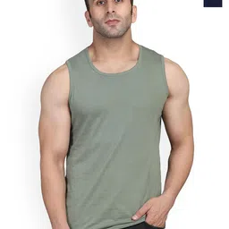 SLOWLORIS Pack Of 2 Scoop Neck Sleeveless Cotton Gym Vests-picture-38