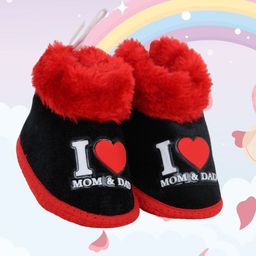NESKA MODA Unisex Kids Fur Detail Cotton Booties-picture-46