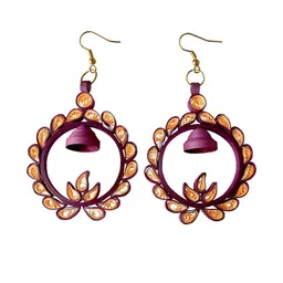 Designers Collection Women Orange Earrings-picture-0