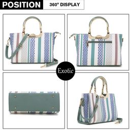 Exotic Geometric Printed Oversized Structured Handheld Bag image 3