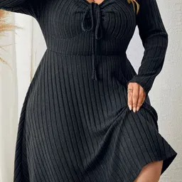 StyleCast Curve Fit and Flare Plus Size Dress image 4