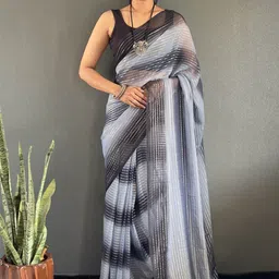 LeeliPeeri Designer Striped Ready to Wear Saree-image-65
