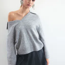 H&M Collared Fine-Knit Jumper Sweaters-image-35