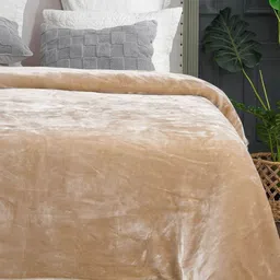 Saral Home Beige Mild Winter 400 GSM Single Bed Blanket-image-37