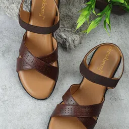 DressBerry Women Open Toe Backstrap Flats-45