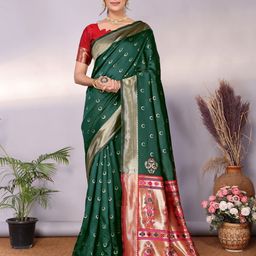 AVANTIKA FASHION Woven Design Zari Pure Silk Banarasi Saree-image-56