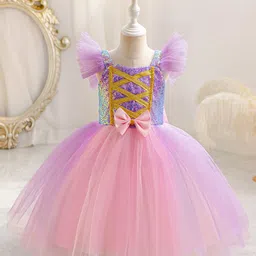 INCLUD Girls Flutter Sleeve Fit & Flare Dress-picture-12