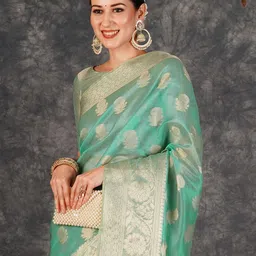 Mitera Ethnic Motifs Zari Pure Silk Designer Banarasi Saree-picture-46