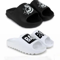KAPYANSH Men Pack Of 2 Printed Slip-On Flip Flops-picture-37