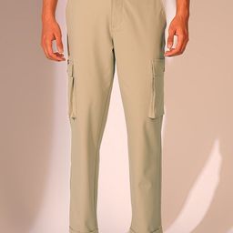 SELECTED Men Regular Fit Mid-Rise Cotton Cargos Trouser-image-50