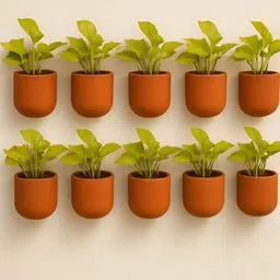 The handicraftian Autumn Red 10 Pieces Small Wall Hanging Planters-picture-43