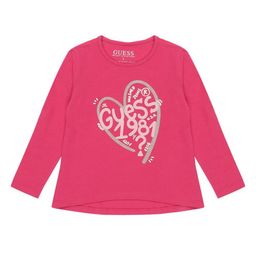 GUESS kids Girls Typography Printed Round Neck Cotton T-shirt-image-45