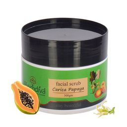 Herbdiva Carica Papaya Face Scrub For Brighter Skin With Shea Butter - 500 g-12