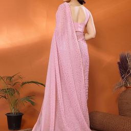 AMRUTKALA SAREES Embellished Designer Block Print Saree image 4
