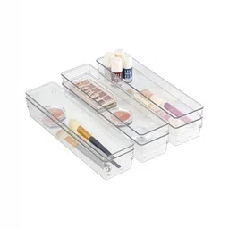 Aura Transparent Set of 6 Regular Drawer Organiser Organisers-16