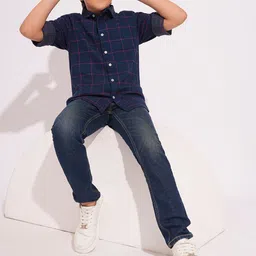 Jack & Jones Junior Boys Opaque Checked Casual Shirt-image-56