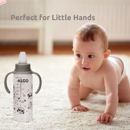 Adore Infants Grey 2 in 1 Baby Silicon Spout & Straw Sipper image 5