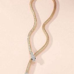 VAGHBHATT Cubic Zirconia & Rhinestone Studded Snake-Design Choker Necklace image 2